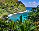 Shoreline view on Road to Hana - Maui Hawaii