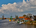 Windmills and villiage of Zaansse Schans, Netherlands