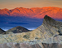 Zabriskie Point Sunrise just over Death Valley N.P., California