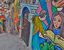 Guanajuato Mexico wall art with city below