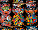 San Miguel de Allende, Mexico and colorful pottery for sale