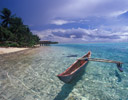 Dug Out Canoe Tropical Waters Micronesia