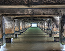 View from under Hanalei Pier Kauai, Hawaii